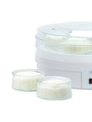 5-Tray Food Dehydrator With Adjustable Thermostat - White