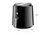 5.8 Qt. Black Stainless Steel Black Air Fryer with Temperature/Timer Settings and 7 Cooking Presets, Oil-Less Low-Fat Air Frying