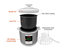 6 Qt. White Stainless Steel Energy Efficient Electric Pressure Cooker With 12 Cooking Programs