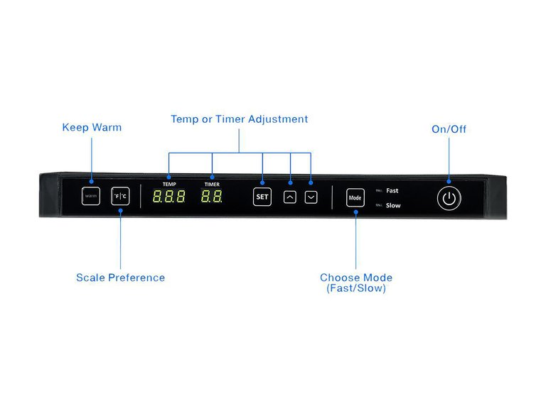 6-Tray Black Food Dehydrator With 2 Speeds Settings And Dual Fans