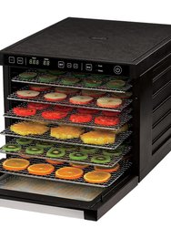 6-Tray Black Food Dehydrator With 2 Speeds Settings And Dual Fans