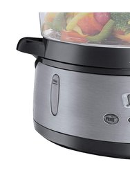 9.5 Qt. Black Digital Food Steamer with 3-Tier