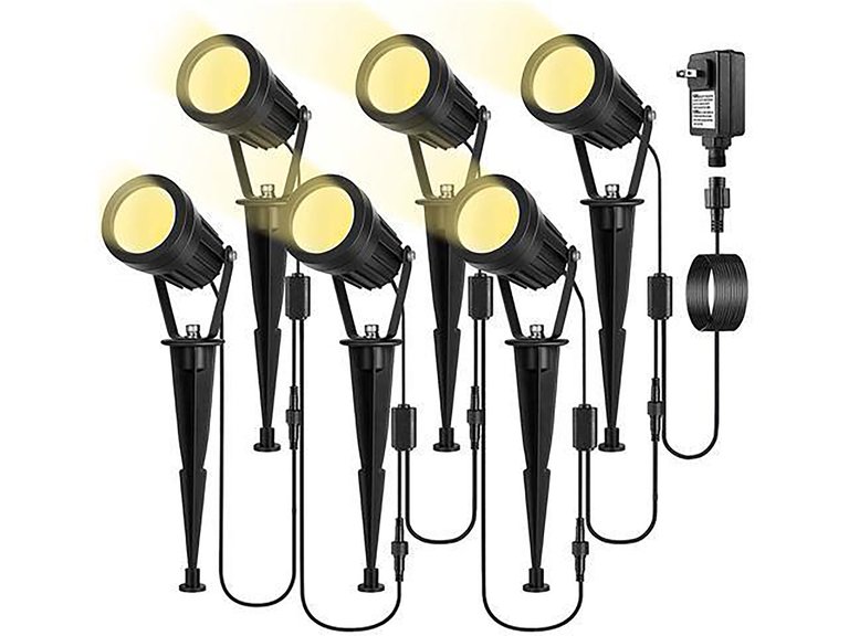 Low Voltage LED Landscape Spotlights - Black - Black