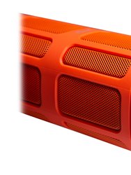 Orange Portable Water-Resistant Bluetooth Speaker with Built-in Mic