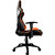 Orange PVC Leather Gaming Chair with 2D Adjustable Armrest