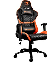 Orange PVC Leather Gaming Chair with 2D Adjustable Armrest