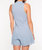 Mock Neck With V Romper In Blue