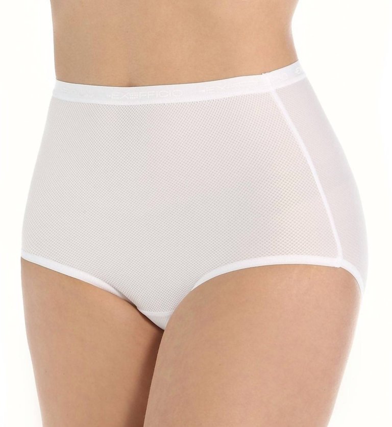 Give-N-Go Full Cut Brief Panty In White - White