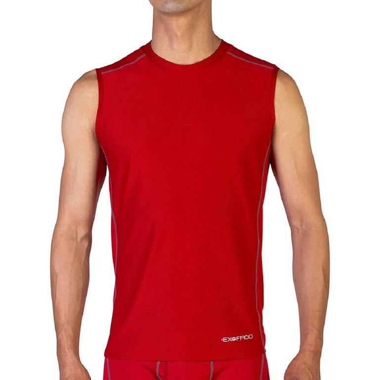 Give-N-Go Sport Mesh Sleeveless Crew Shirt In Stop - Stop