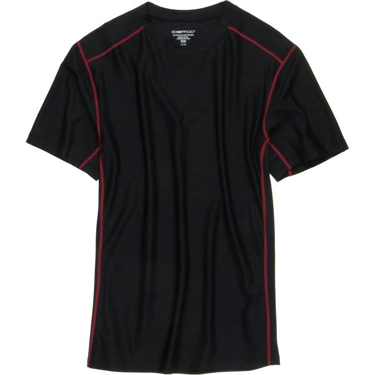 Men's Give-N-Go Sport Mesh Crew Top In Black - Black