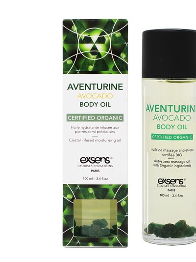 EXSENS Aventurine Avocado Crystal Organic Body Oil product