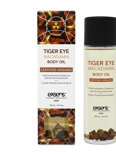 EXSENS Tiger Eye Macadamia Crystal Organic Body Oil product