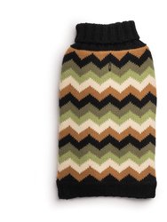 Black Chevron Pet Sweater - Black Multi