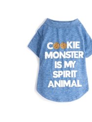 Cookie Monster Is My Spirit Animal T-Shirt - Blue