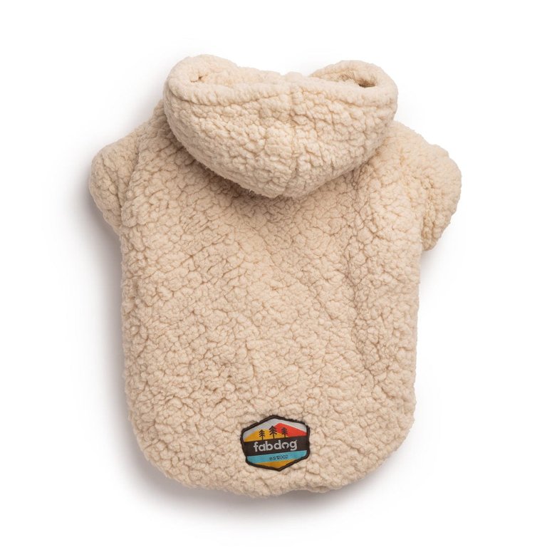 Cream Sherpa  Pet Hoodie - Cream