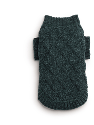 Emerald Chenille Pet Sweater - Emerald