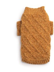 Gold Chenille Pet Sweater - Gold