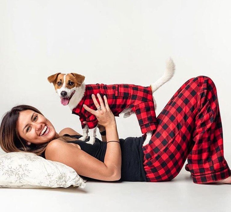 Red Buffalo Check Matching Human Pajamas