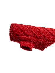 Red Chenille Sweater