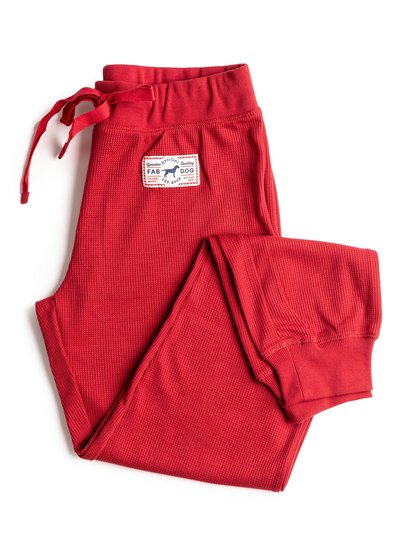 fabdog Red Thermal Matching Human Pajamas product