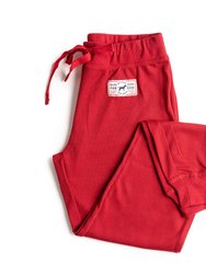 Red Thermal Matching Human Pajamas - Red