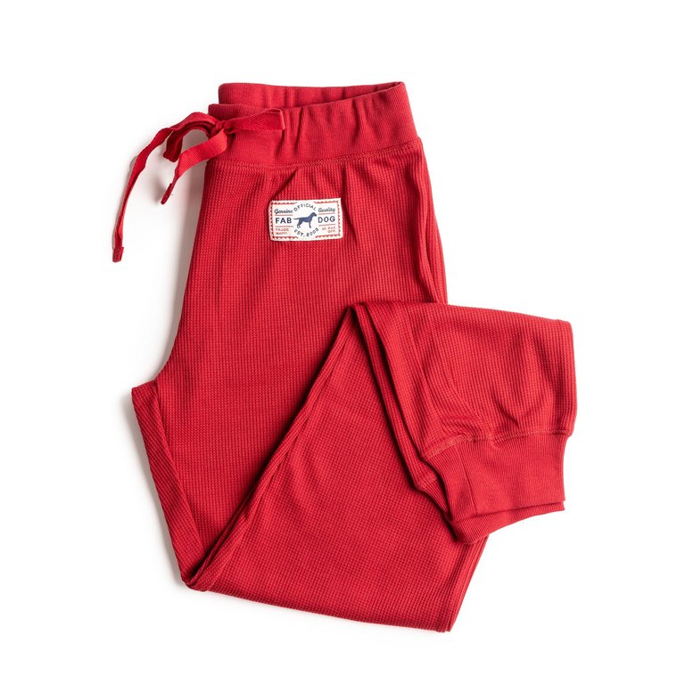 Red Thermal Matching Human Pajamas - Red
