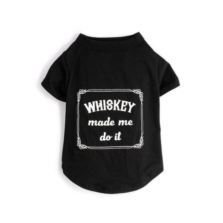 Whiskey Made Me Do It T-Shirt - Black