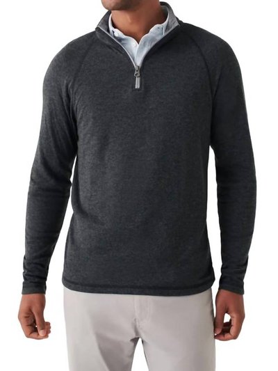 Faherty Cloud Quarter Zip Sweatshirt In Charcoal Heather product