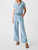 Dream Cotton Gauze Wide Leg Pant In Light Indigo Wash