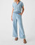 Dream Cotton Gauze Wide Leg Pant In Light Indigo Wash