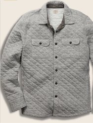 Epic Quilted Fleece Cpo Jacket In Carbon Melange - Carbon Melange