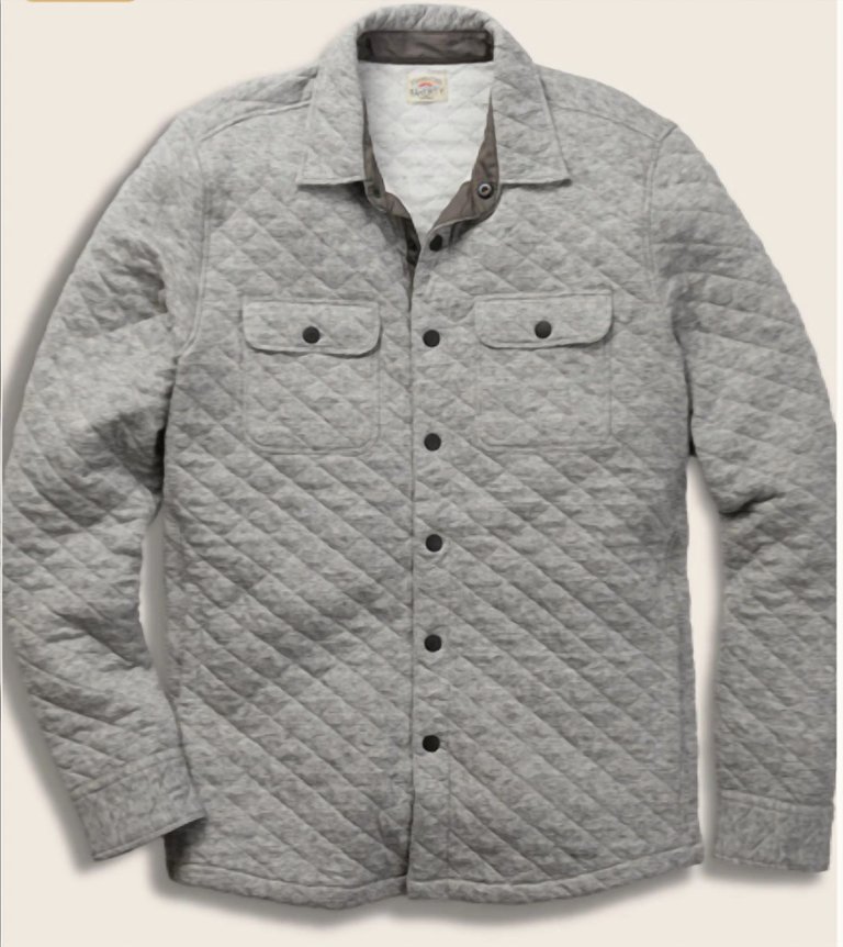 Epic Quilted Fleece Cpo Jacket In Carbon Melange - Carbon Melange