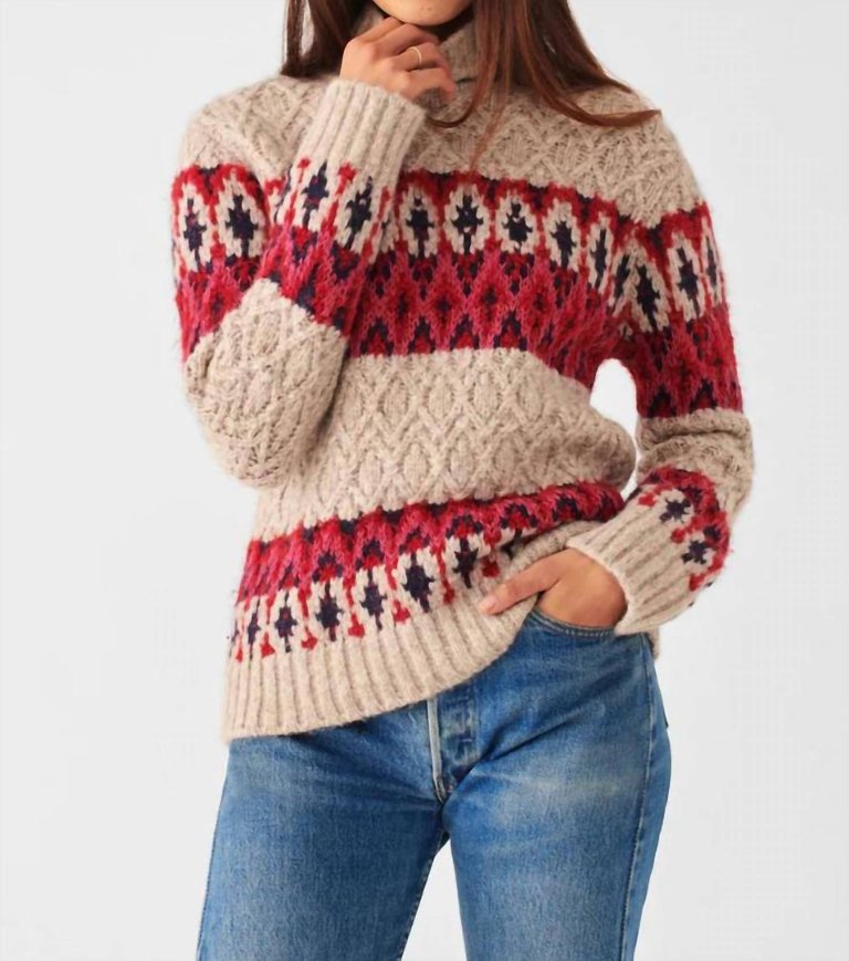 Frost Fairisle Turtleneck Sweater In Festive Pop