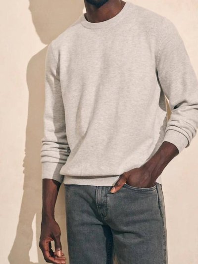 Faherty Jackson Crew Sweater In Ivory Ice Heather product