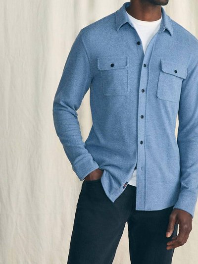 Faherty Legend Sweater Shirt In Glacier Blue Twill product