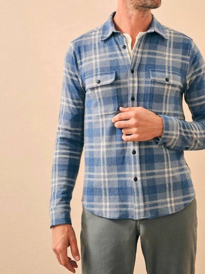 Faherty Legend Sweatshirt In Vintage Blue Plaid product