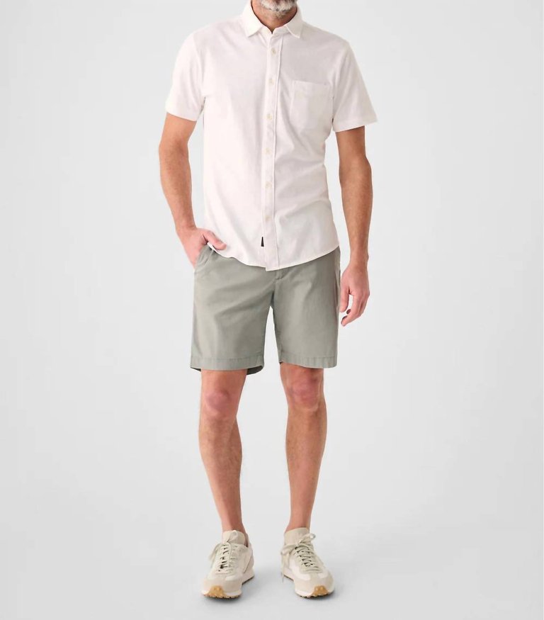 Short Sleeve Knit Seasons Shirt In White - White