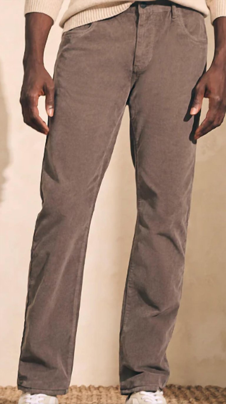 Stretch Corduroy 5 Pocket 32" Pants In Rugged Grey - Rugged Grey