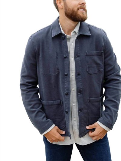 Faherty Stretch Terry Chore Jacket In Navy product