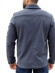 Stretch Terry Chore Jacket In Navy