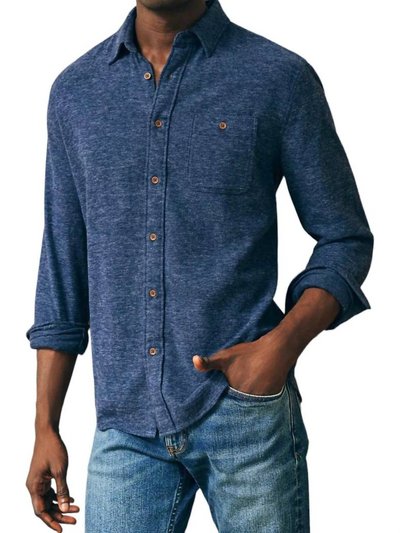 Faherty Super Brushed Flannel Shirt In Navy product