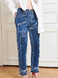 Oversize Straight Jeans Unisex - Multi Blue