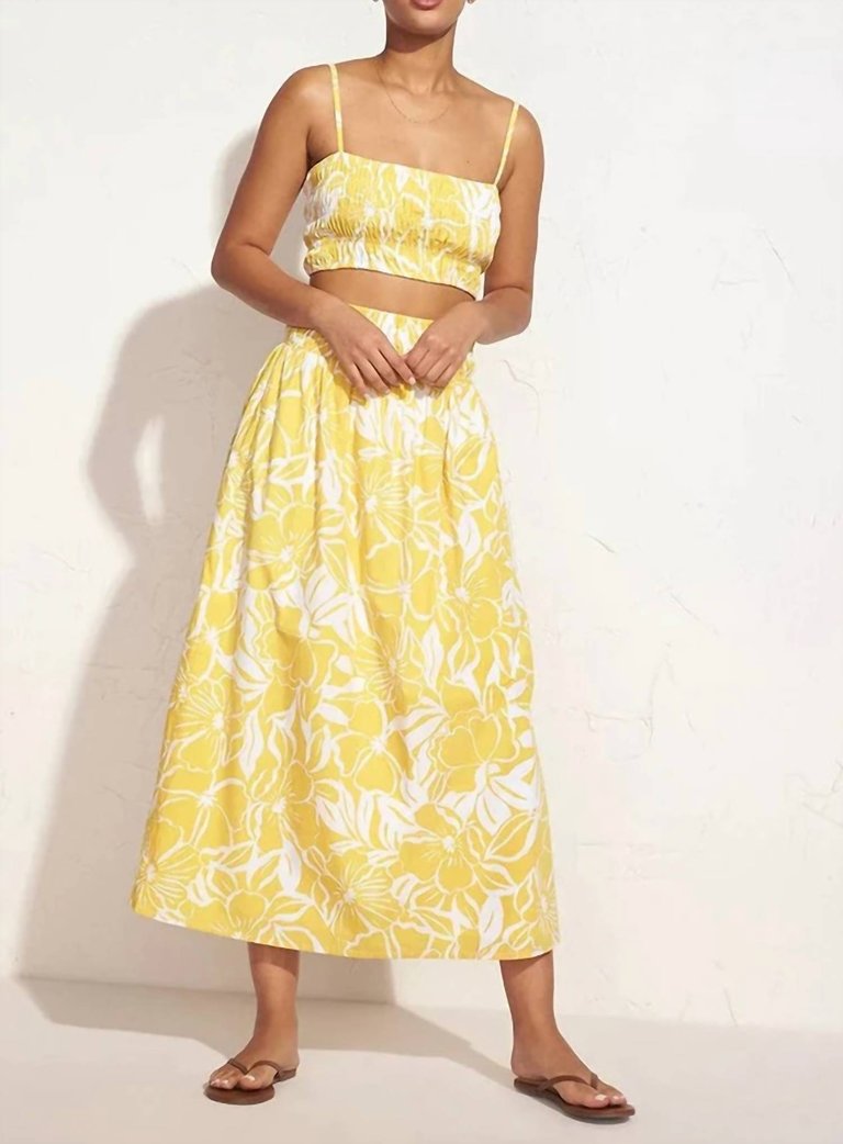 Kiera Skirt - El Marsa Floral Print Marigold