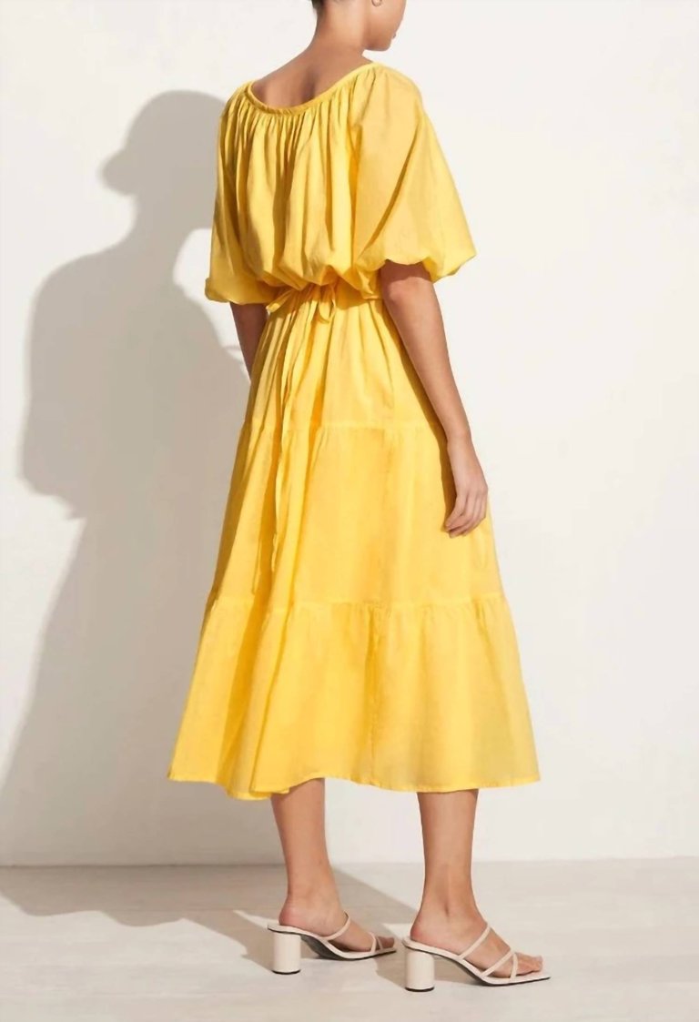 Marloe Maxi Dress In Plain Lemon