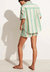 Vacances Short In Pape Stripe - Green