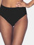 High Waisted Full Coverage Bikini Pant - Black