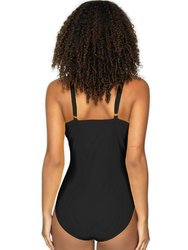 V-Neck Grommet One-Piece