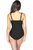 V-neck with Side Cutout One-Piece Swimsuit