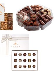 Chocolate Gift Baskets for Families - 3 Pack, Dairy Free, Kosher.