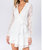 Lace Long Sleeve Mini Dress - White